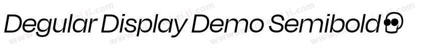 Degular Display Demo Semibold字体转换